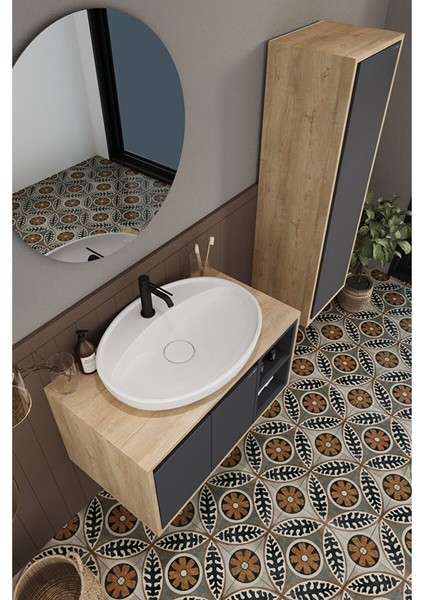 Gül 90 cm Banyo Dolabı Ayna Lavabo Boy Dolabı fırsatları