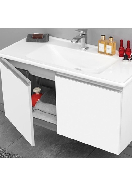 Terme 80 cm Beyaz Banyo Dolabı Takımı ve Boy Dolabı fiyatları