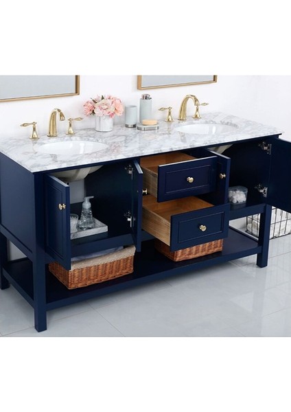 Ahşap Tutku Banyo Dolabı Lacivert fiyatları