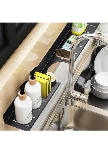 Metal Banyo Mutfak Düzenleyici Mutfak Organizer Şampuan Rafı 30 cm modelleri