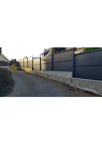Euro Panel Tel Kaplama Düz Model Antrasit H: 2,03M * L: 2,5m