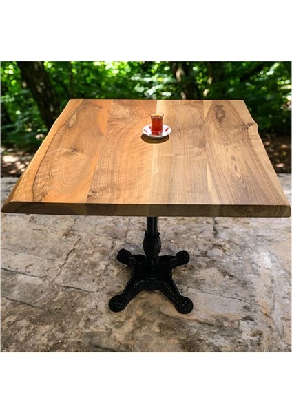 Cafe Masa Ahşap Kütük Masa 70 x 70