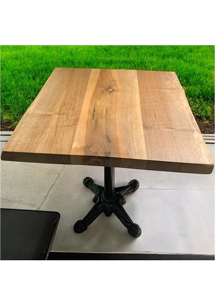 Cafe Masa Ahşap Kütük Masa 70 x 70