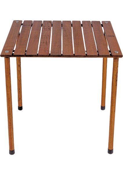 Ahşap Katlanır Kamp ve Piknik Masası Kahverengi 60X60X55CM fırsatları