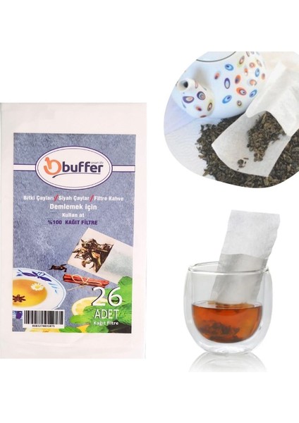 Omb Store 26 Adet Pratik Kullan At Çay,bitki Çayı,filtre Kahve Demleme Poşeti Süzgeci