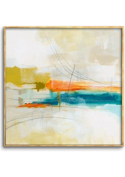 Tablolife Susuz Yaz - Yağlı Boya Dokulu Tablo 80X80 Çerçeve - Siyah 80X80 cm fiyatları