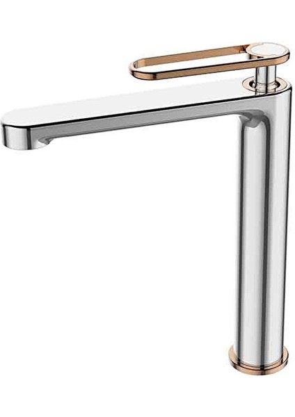 Zeta Çanak Tıpı Lavabo Bataryası - Krom/parlak Bakır