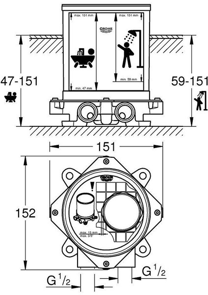 Ayaklı Yerden Banyo Duş ve küvet Bataryaları Için Montaj Seti 29086000 fiyatları