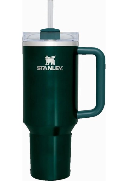 Quencher Pipetli Termos Bardak 1.18 Lt Metalik Yeşil