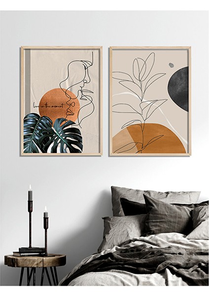 Live In The Moment Tablo Set 40X50 cm Natural