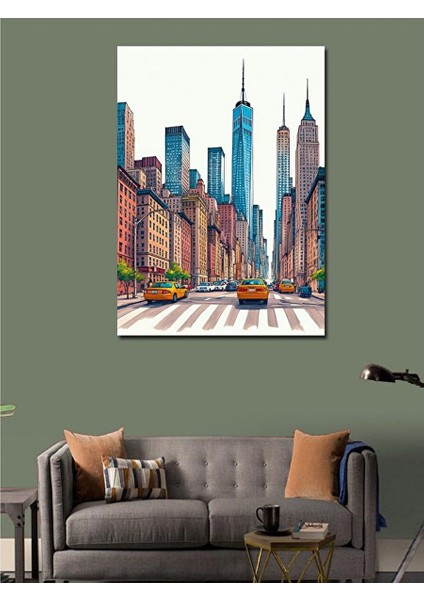 Kanvas Tablo Manhattan Şehir Manzarası 70X100 cm modelleri