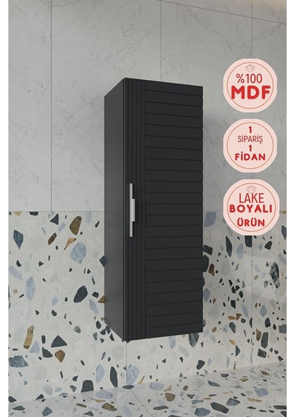 Erguvan Antrasi̇t Demonte 120 cm Banyo Boy Dolabi