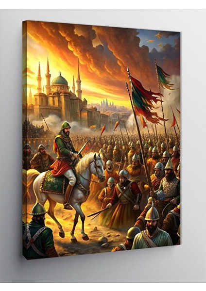 Kanvas Tablo Istanbul'un Fethi 1453 100X140 cm