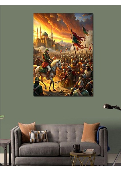 Kanvas Tablo Istanbul'un Fethi 1453 100X140 cm fiyatları