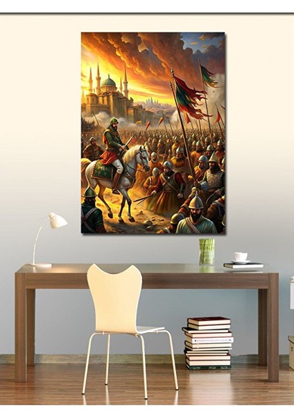 Kanvas Tablo Istanbul'un Fethi 1453 100X140 cm modelleri