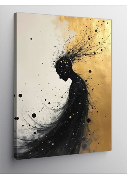 Kanvas Tablo Rüzgarla Savrulan Kadın 50X70 cm
