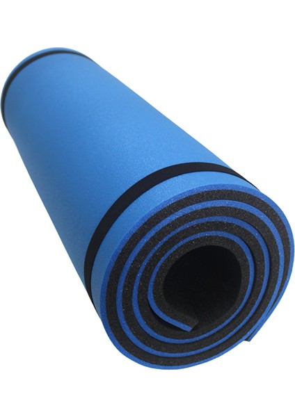 180X60CM 15MM Extra Rahat Mavi-Siyah Yoga Pilates Matı