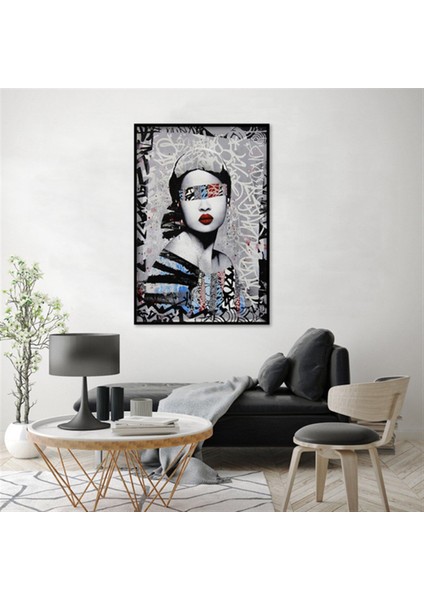 Tablolife Monochrome Beauty - Yağlı Boya Dokulu Tablo 100X150 Çerçevesiz 100X150 cm