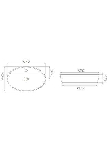 Turkuaz Cerastyle One Lavabo 67*42CM Çanak Tezgah Üstü (Delikli) modelleri