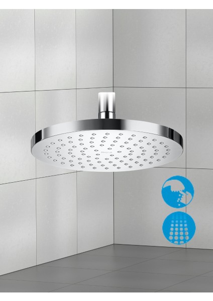 Rainsense Duş Başlığı, Yuvarlak, Abs, Ø 200 Mm, Krom - A5B2150C00