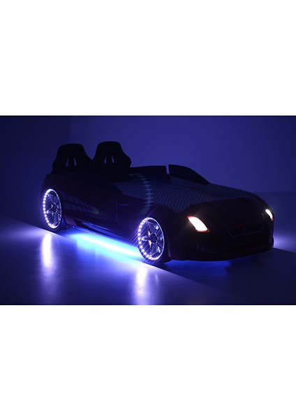 Kırmızı Arabalı Yatak Kapıları Açılan Gtr Full Ledli Kumandalı ve Müzikli fırsatları