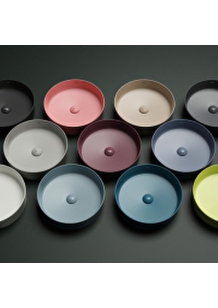 LP145-00SM Loop Yuvarlak Çanak Lavabo 45 cm Mat Siyah