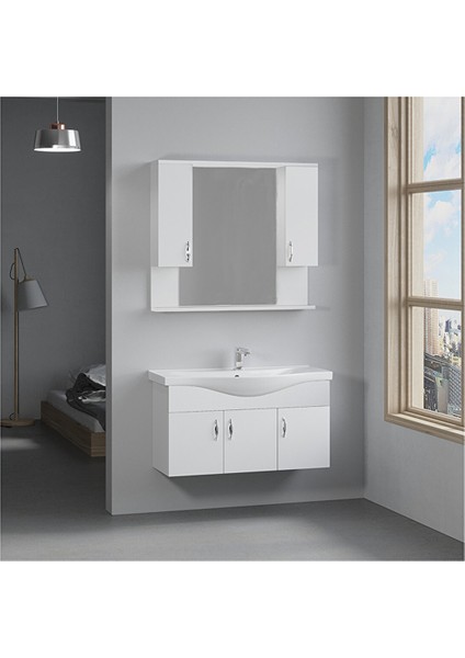 Akyazı Banyo Dolabı Beyaz 100 cm