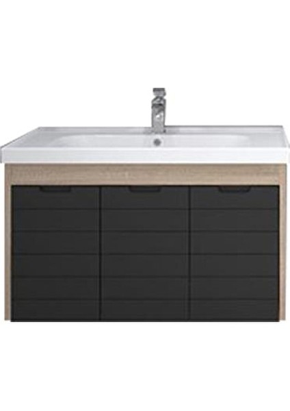 Turkuaz Frame Etajerli Lavabo 90*45CM-MOSTAR 90 Alt Modül -Siyah fırsatları