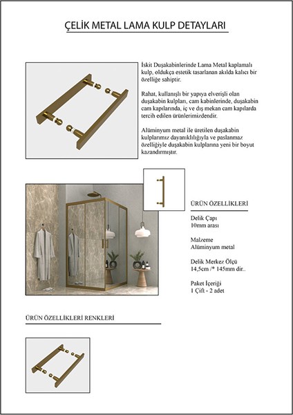 Iskit Duşakabin 90 x 100 Dikdörtgen Aynalı Reflekte Cam Köşe Girişli Kabin Bronz Profil 6mm 90X100 cm modelleri