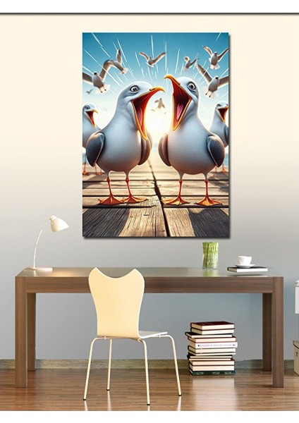 Kanvas Tablo Bağıran Martılar 100X140 cm fiyatları