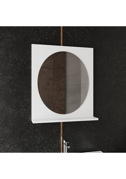 Ege 80 cm Lavabolu,aynalı Banyo Dolabı Seti, Seramik Lavabo Dahil, Beyaz modelleri