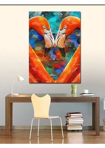 Kanvas Tablo Kalp Şeklindeki Leylekler 70X100 cm fiyatları