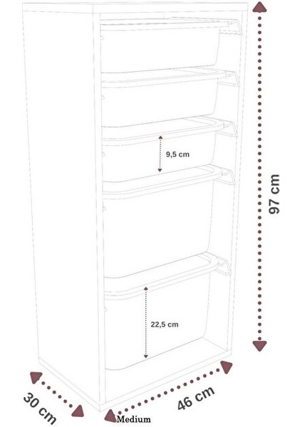 %100 Mdf - Medium Mono 7 Sepetli Oyuncak Dolabı (MEDIUMMONO7SEPET-7O-BEYAZ) indirimleri