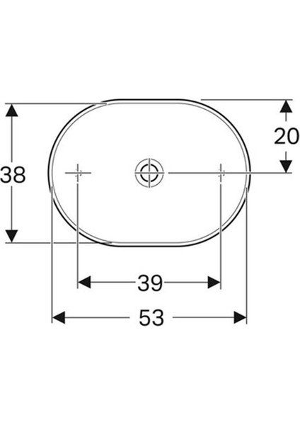 Variform 500.774.01.2 Çanak Lavabo, Oval, Beyaz 55 cm