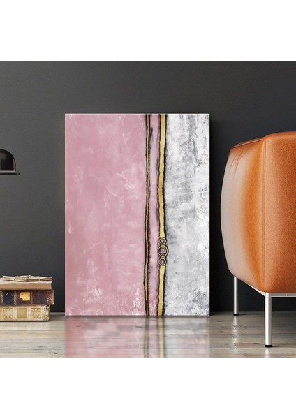 Tablolife Pembe Boncuk - Yağlı Boya Dokulu Tablo 60X90 cm Çerçevesiz 60X90 cm