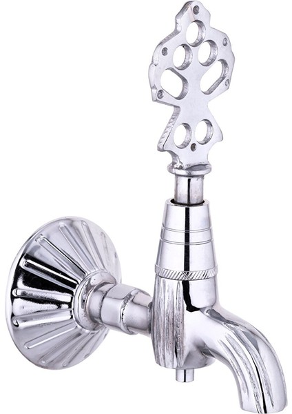 Kurna Musluğu Silver Gümüş Renk Kurna Bataryası Hamam Musluğu Pirinç