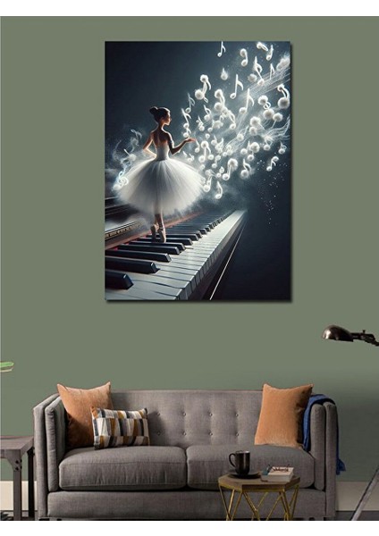 Kanvas Tablo Balerin ve Piyano 50X70 cm modelleri