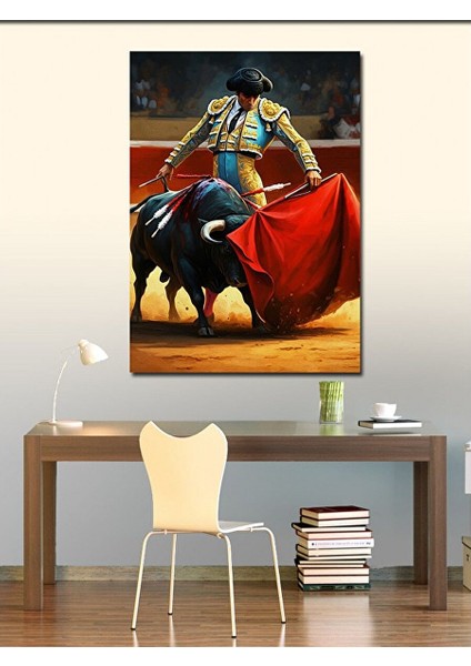 Kanvas Tablo Matador ve Boğa 70X100 cm fiyatları