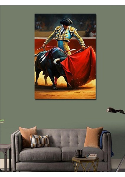Kanvas Tablo Matador ve Boğa 70X100 cm modelleri