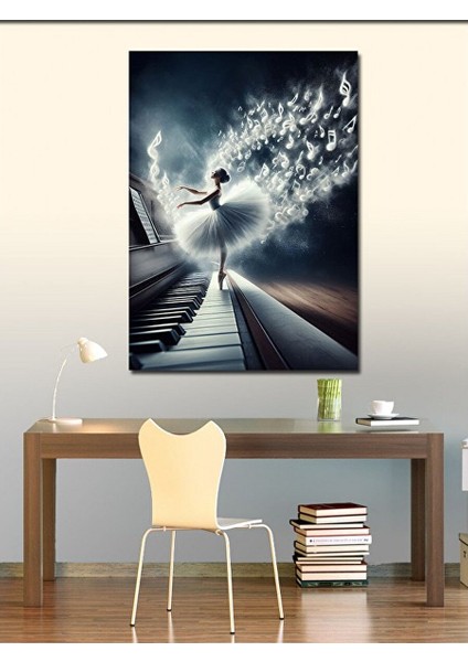 Kanvas Tablo Piyano ve Balerin 50X70 cm fiyatları