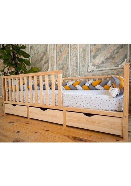 Montessori Ahşap Karyola - Montessori Yatak - Montessori Karyola - -17 90X190 cm indirimleri