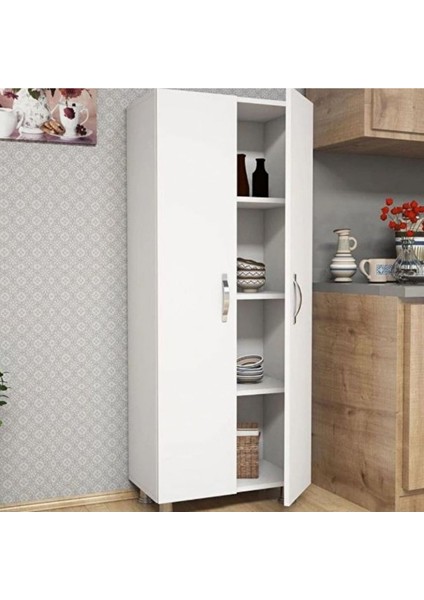 Ahsen Tamamı Mdf Çok Amaçlı 4 Bölmeli Mutfak Banyo Dolap Kitaplık