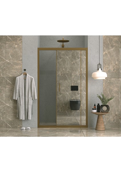 145 cm 1 Sabit 1 Sürgü Iki Duvar Arası Reflekte Cam Bronz Profil 6mm Kabin 145 cm fiyatları