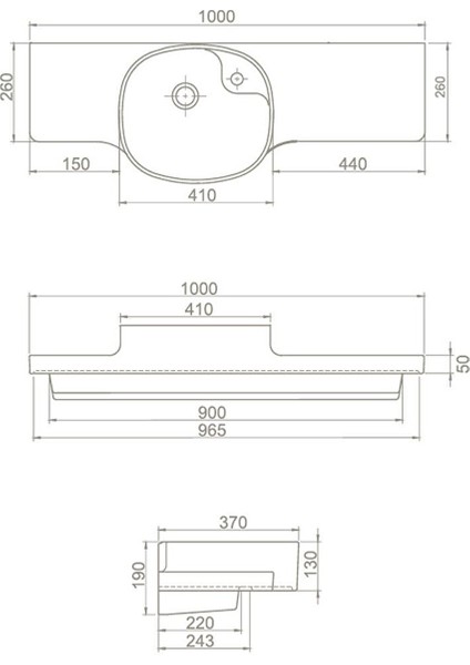 Turkuaz Cerastyle Harmony Etajerli Lavabo 100*37,5 cm (Soldan Hazneli) modelleri