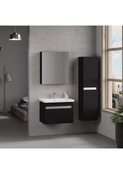Denko More 80 cm Mdf Banyo Dolabı Takımı ve Boy Dolabı