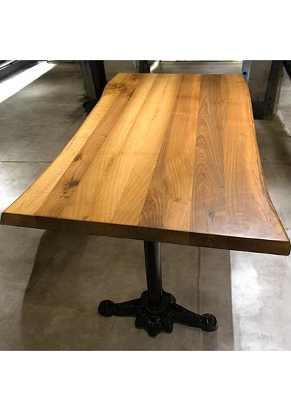 Cafe Masa Ahşap Kütük Masa 120 x 70