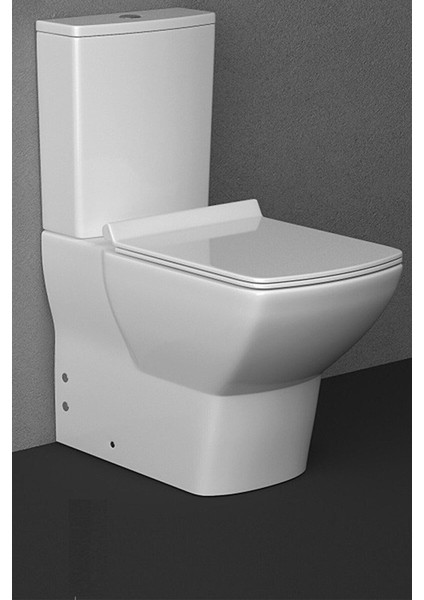 Soluzione Vı Duvara Sıfır Klozet + Rezervuar + Slim Tak-Çıkar Soft Kapak + Iç Takım