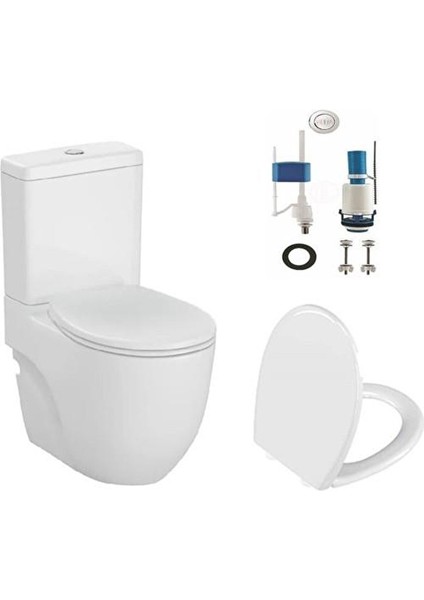 Norm 501 Duvara Sıfır Klozet + Norm Yavaş Kapak + Vitra Iç Takım Set