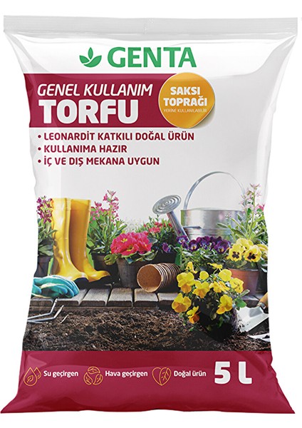 Genel Kullanım Torfu Toprağı 5 Lt - Saksı Toprağı