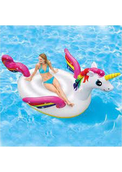 Unicorn Tek Boynuzlu Tutmaçlı Ada Binici 287X193X165 cm IBN57281